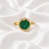 Malachite Crown Ring