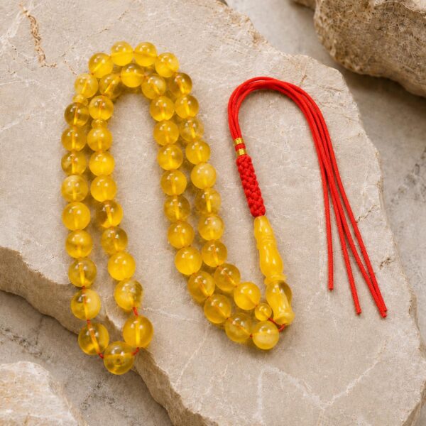 Natural Baltic Amber Misbah 22g 48Round Beads 9mm