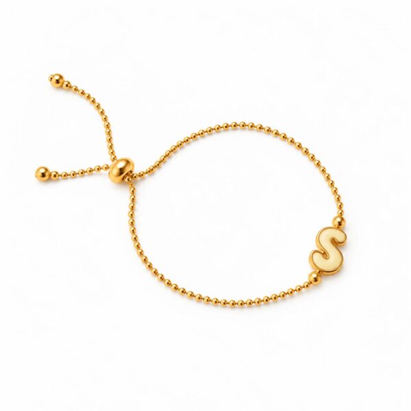 smk Amber Initial Braceletes