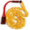 Natural Baltic Amber Misbah 26g 49Beads 8X12mm
