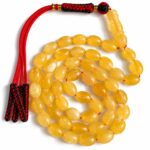 Natural Baltic Amber Misbah 26g 49Beads 8X12mm