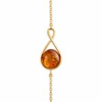 Infinity Drop Amber Bracelet