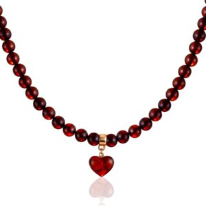 Cherry Ambe Heart Necklace